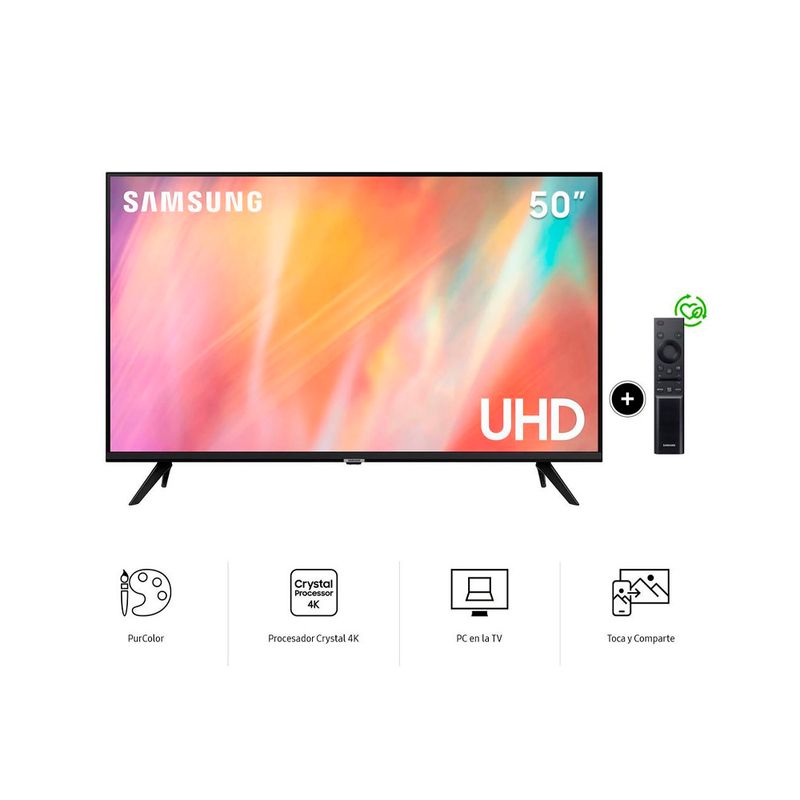 TV Samsung LED UHD 4K Smart 50 UN50AU7090